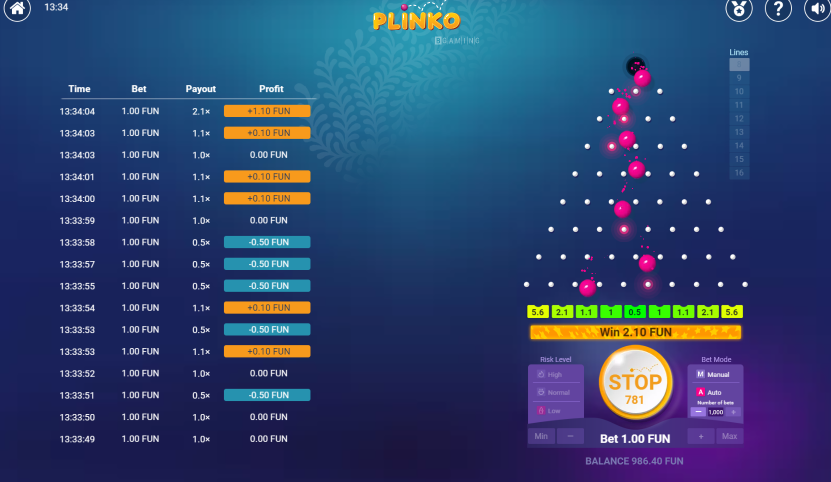 Tema, Gráficos & Trilha Sonora Plinko.